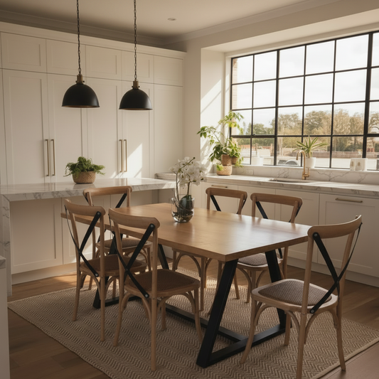 Comedor Verona Lenga 6P + 6 Sillas Alonsa Mesa
