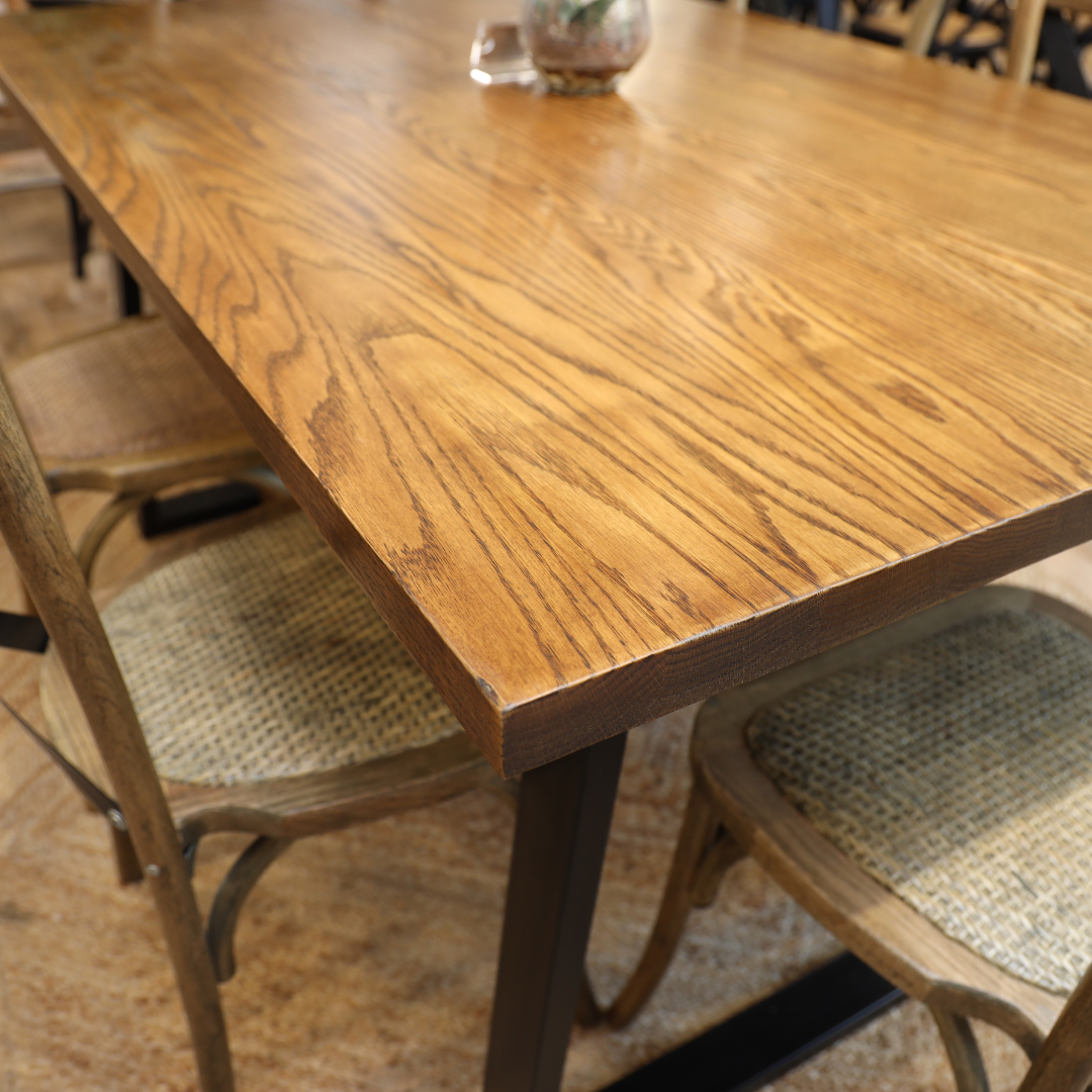 Comedor Magnolia Roble 160X100Cm + 6 Sillas Mesa