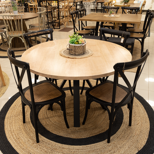 COMEDOR CALONI  + 4 SILLAS CROSSBACK