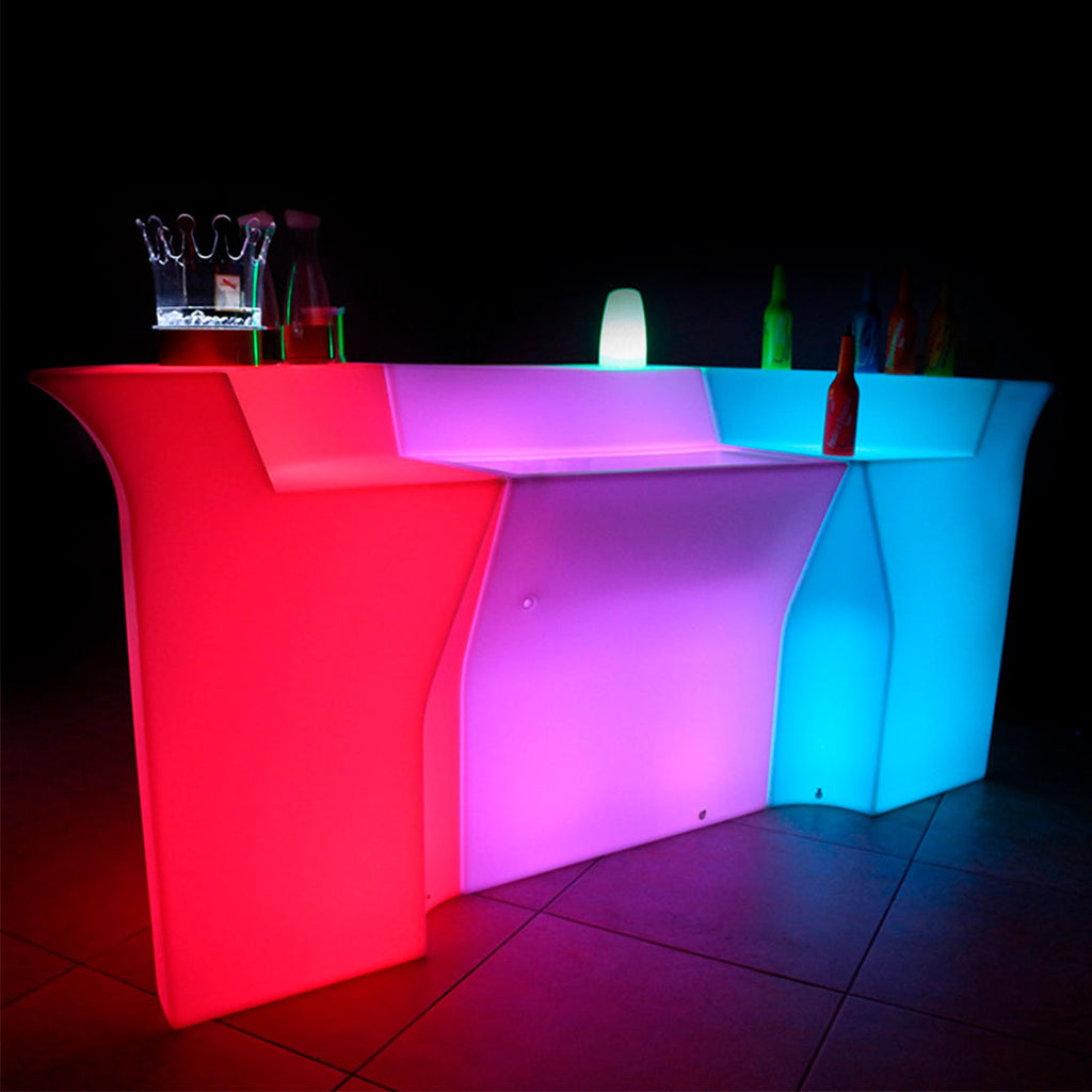 Bar Led Esquina 80X80X110 Cm Muebles Led