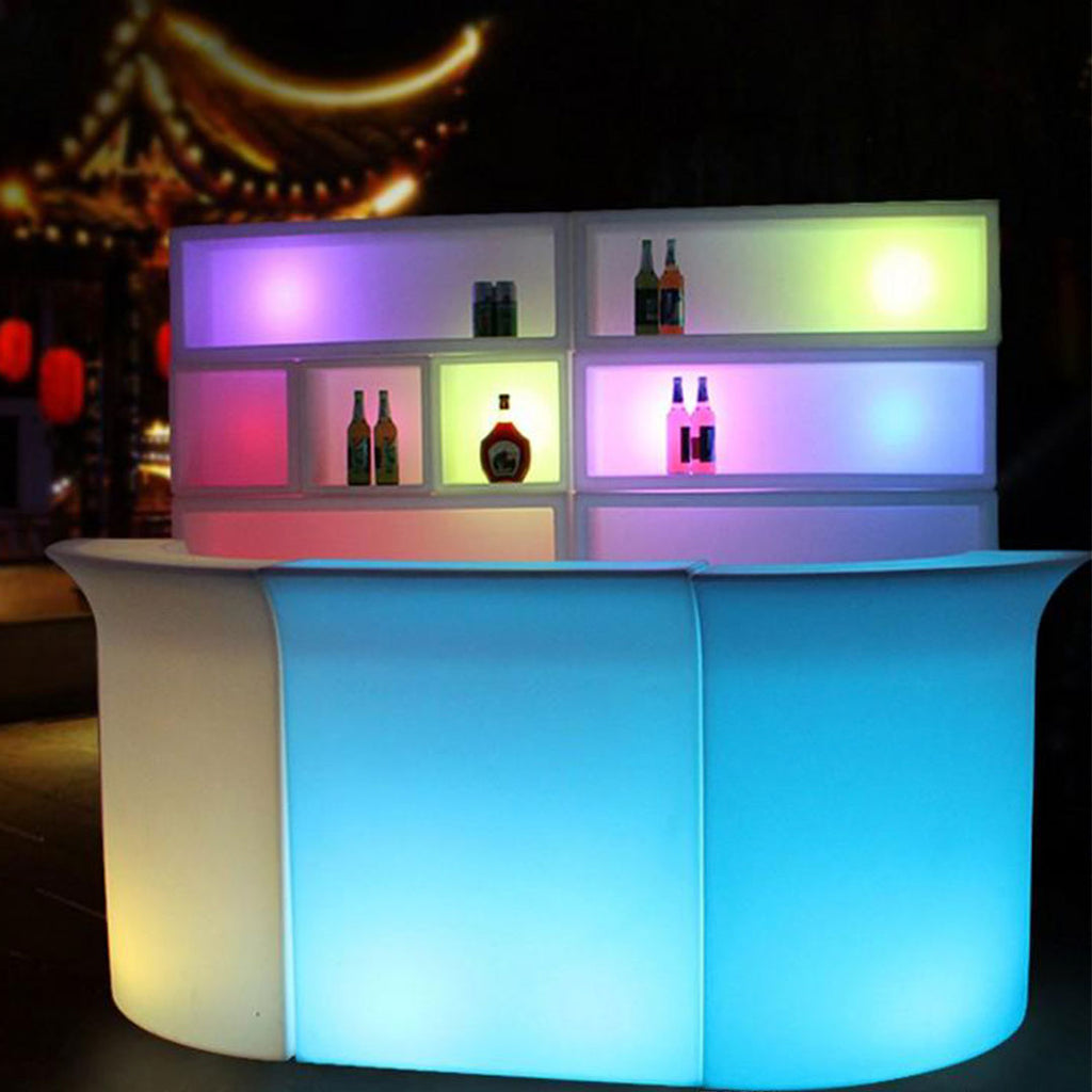 Bar Led Recto Botella-Hielo 90X80X110 Cm Mueble Led