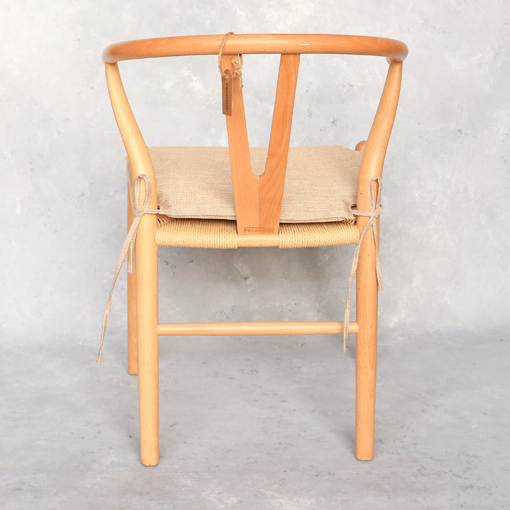 Cojin Lino Wishbone Beige