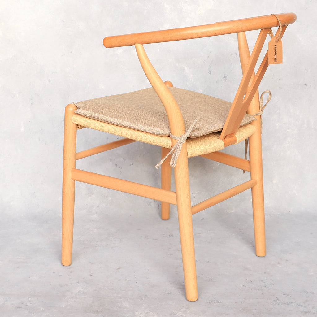 Cojin Lino Wishbone Beige