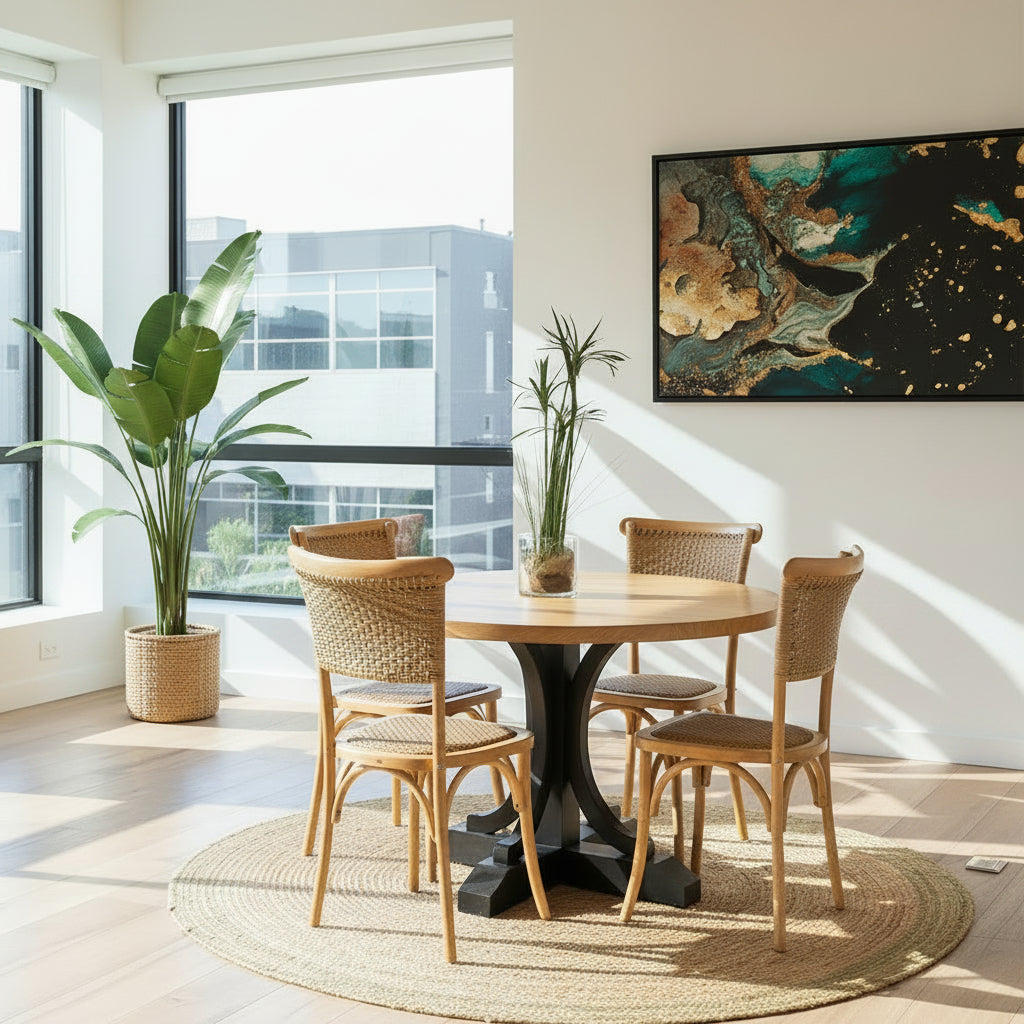 Comedor Isabella Natural + 4 Sienna Mesa