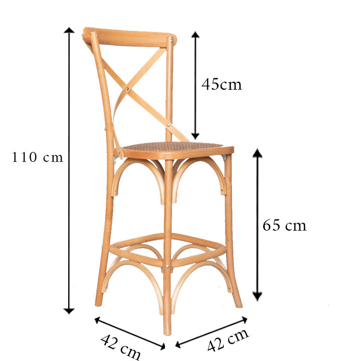 Taburete Crossback Alonsa Sillas