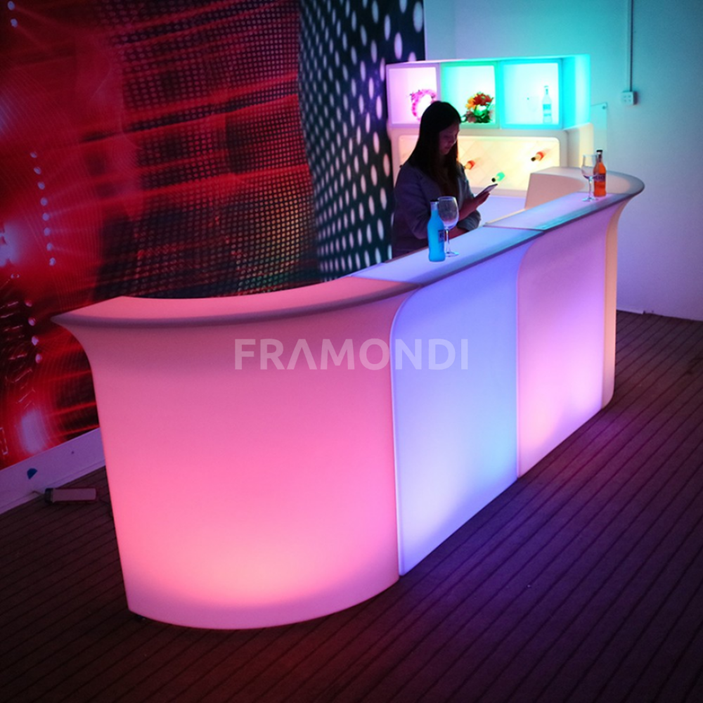 Bar Led Esquina 80X80X110 Cm Muebles Led