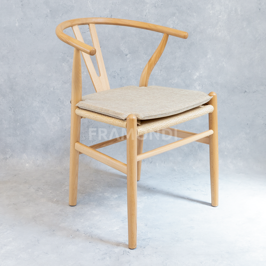 Cojin Lino Wishbone Beige