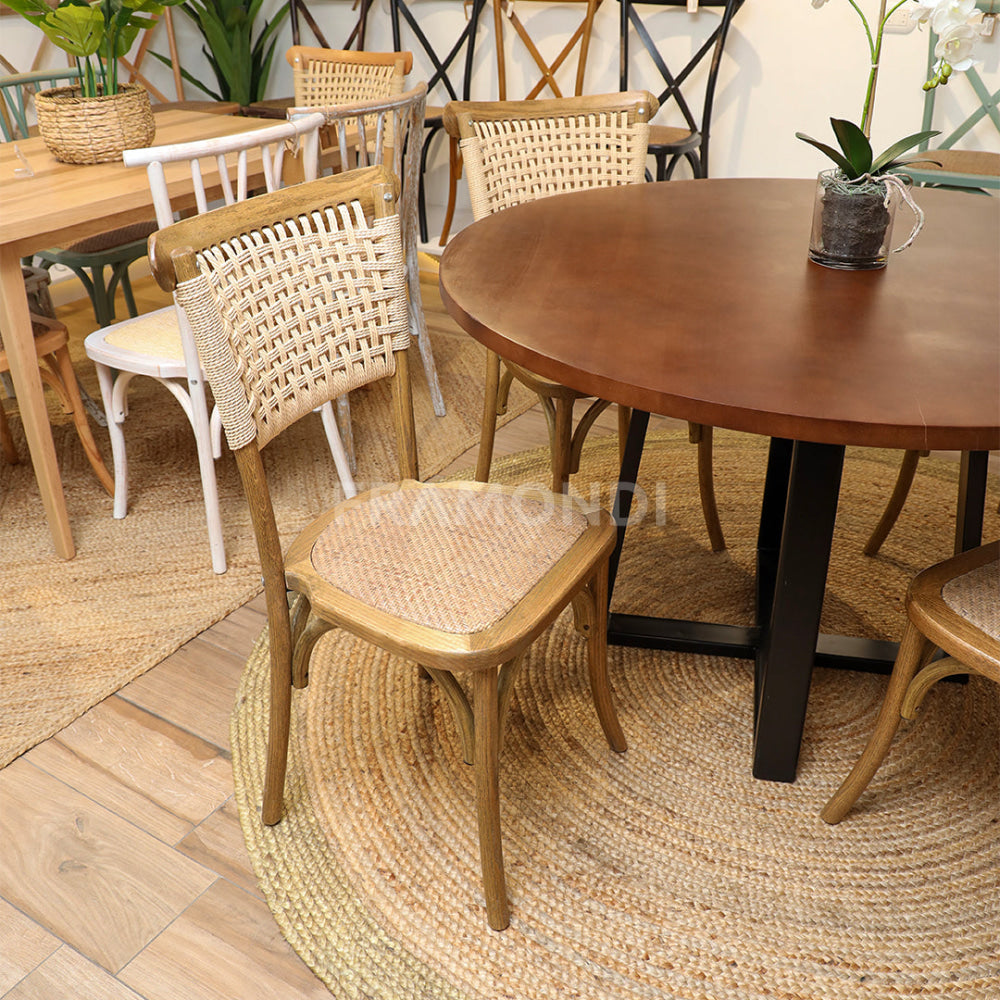 Comedor Clementa Haya + 4 Sillas Lorenza Roble Mesa
