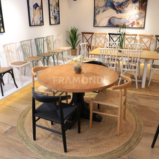 Comedor Isabella Natural + 4 Sillas Elbow Mesa