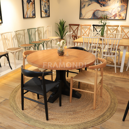 Comedor Isabella Natural + 4 Sillas Elbow Mesa