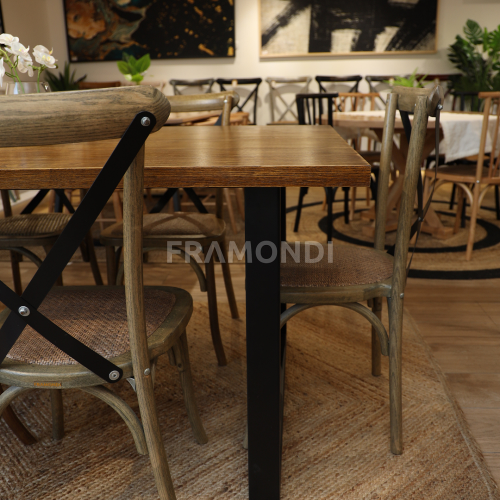 Comedor Magnolia Roble 160X100Cm + 6 Sillas Mesa