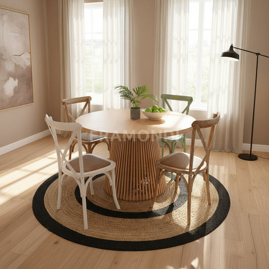 Comedor Martina 120Cm + 4 Sillas Crossback Mesa