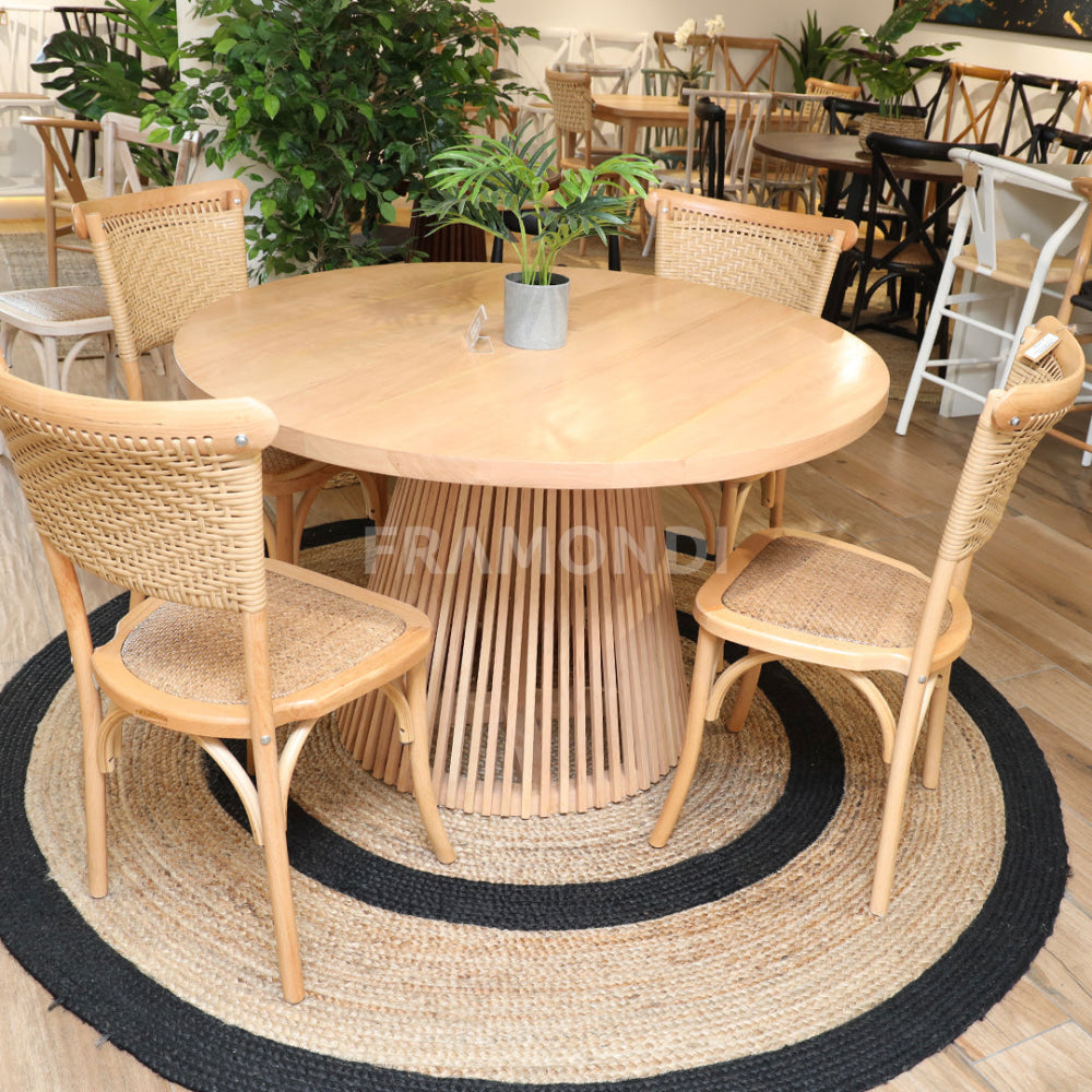 Comedor Martina Natural + 4 Sillas Sienna Mesa