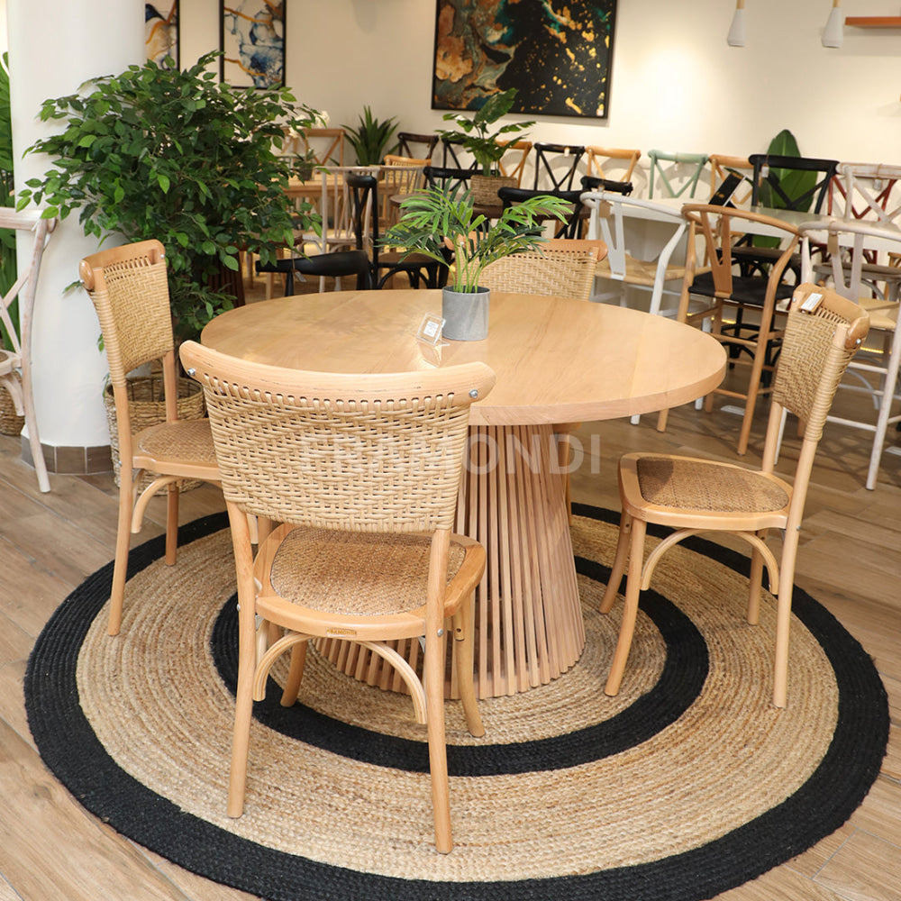 Comedor Martina Natural + 4 Sillas Sienna Mesa