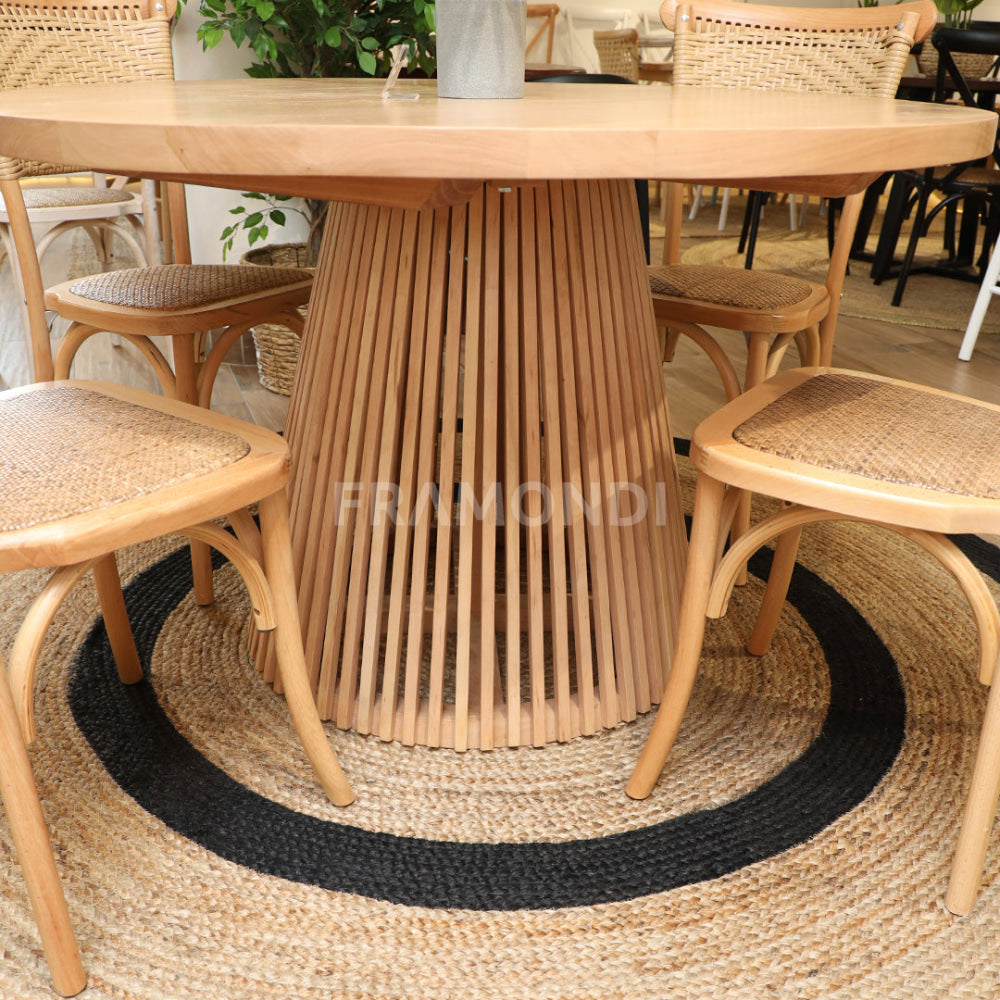 Comedor Martina Natural + 4 Sillas Sienna Mesa
