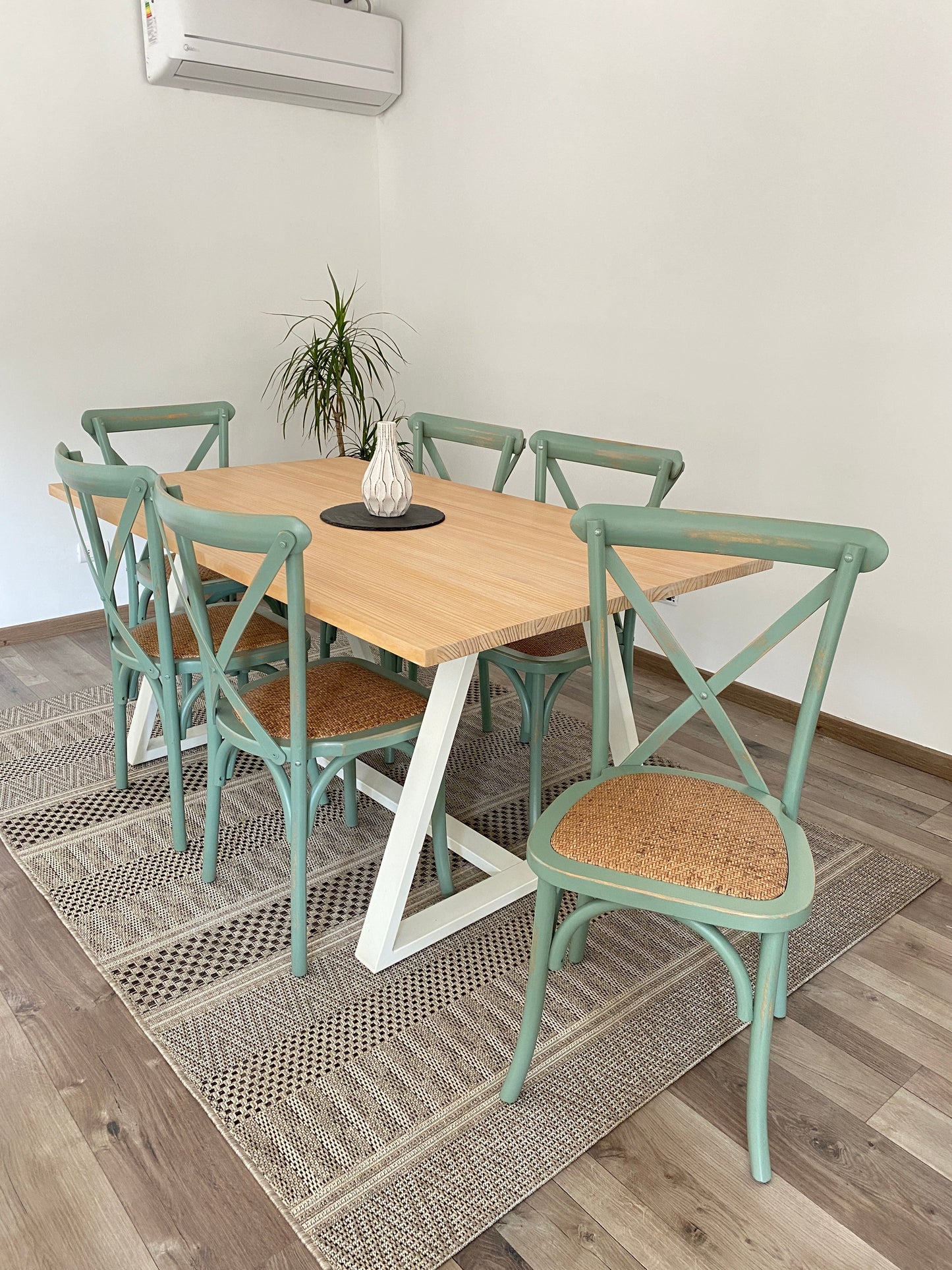 Silla Crossback Menta Vintage Sillas