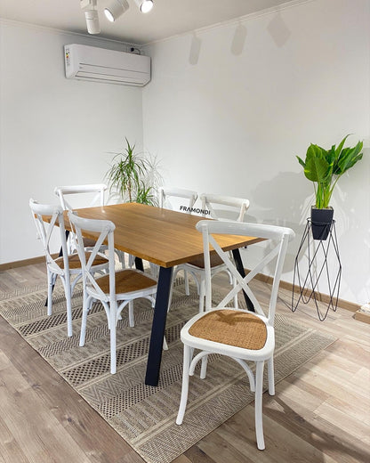 Silla Crossback Blanca Sillas