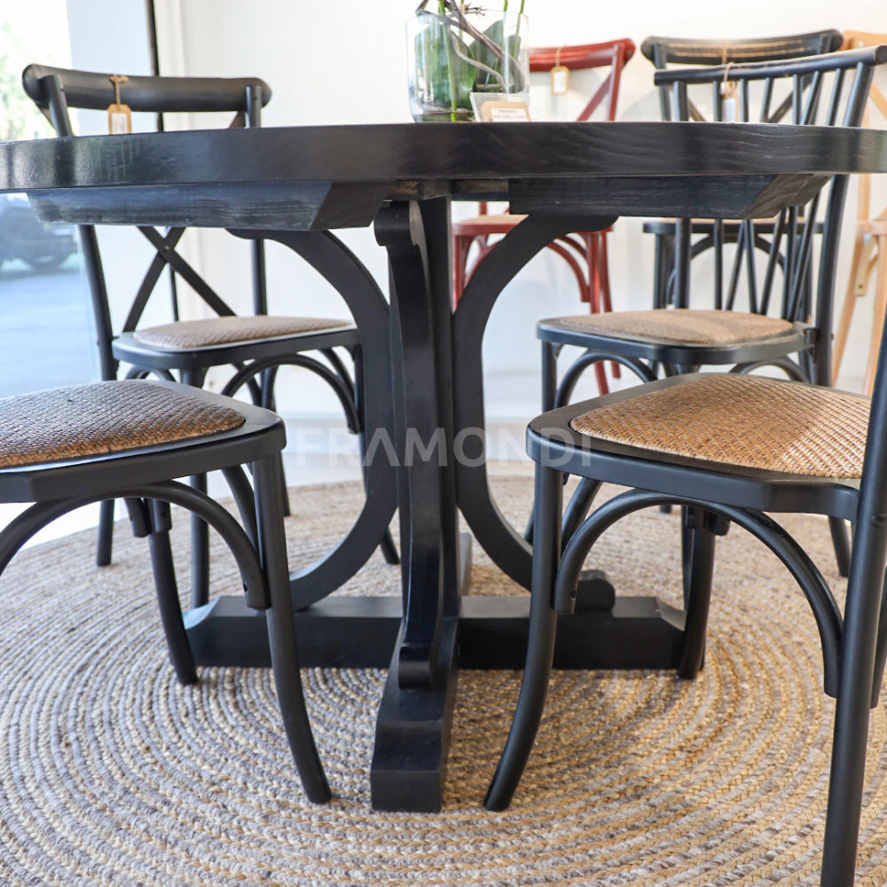 Mesa Isabella Lenga Black 120Cm Mesa