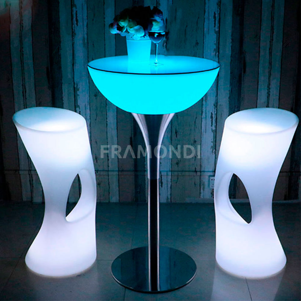 Mesa Led Cocktail 60X60X106 Cm Mueble Led