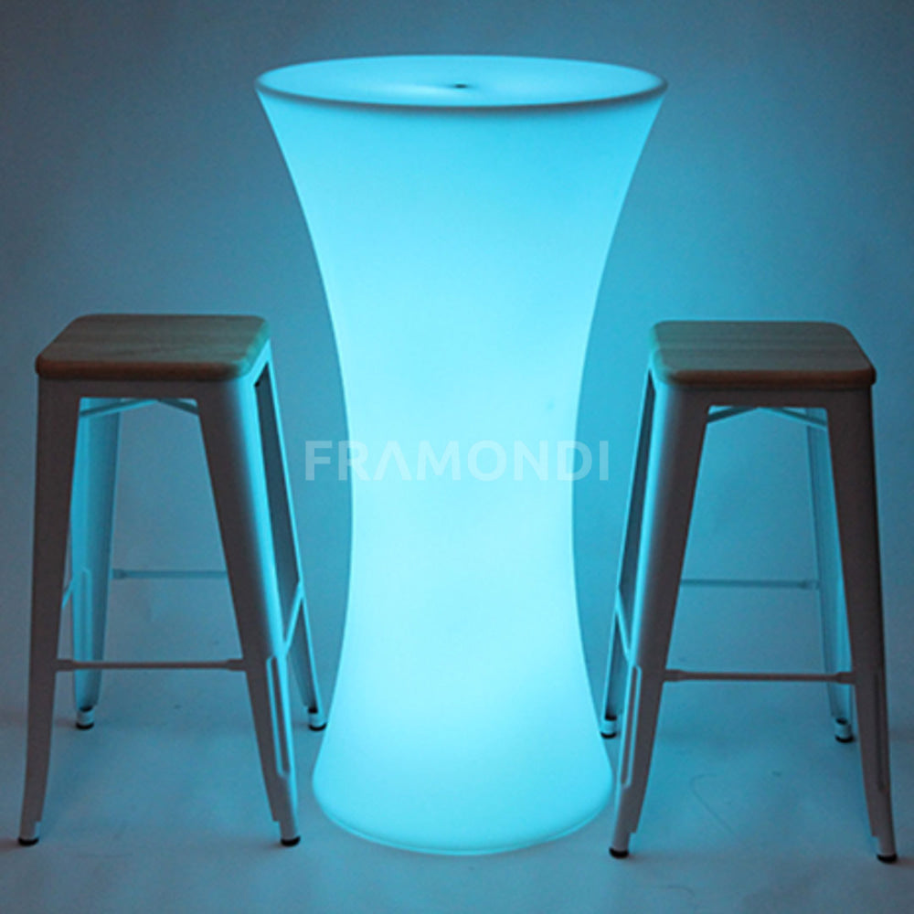 Mesa Led Cocktail Redonda 60X60X110 Cm Muebles Led