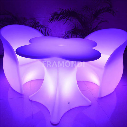 Mesa Trebol Led 80X80X74 Cm Mueble Led