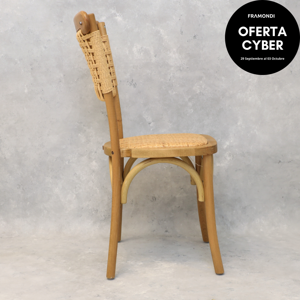 Silla Cross Lorenza Natural Olmo Sillas