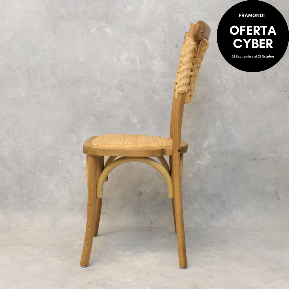 Silla Cross Lorenza Natural Olmo Sillas