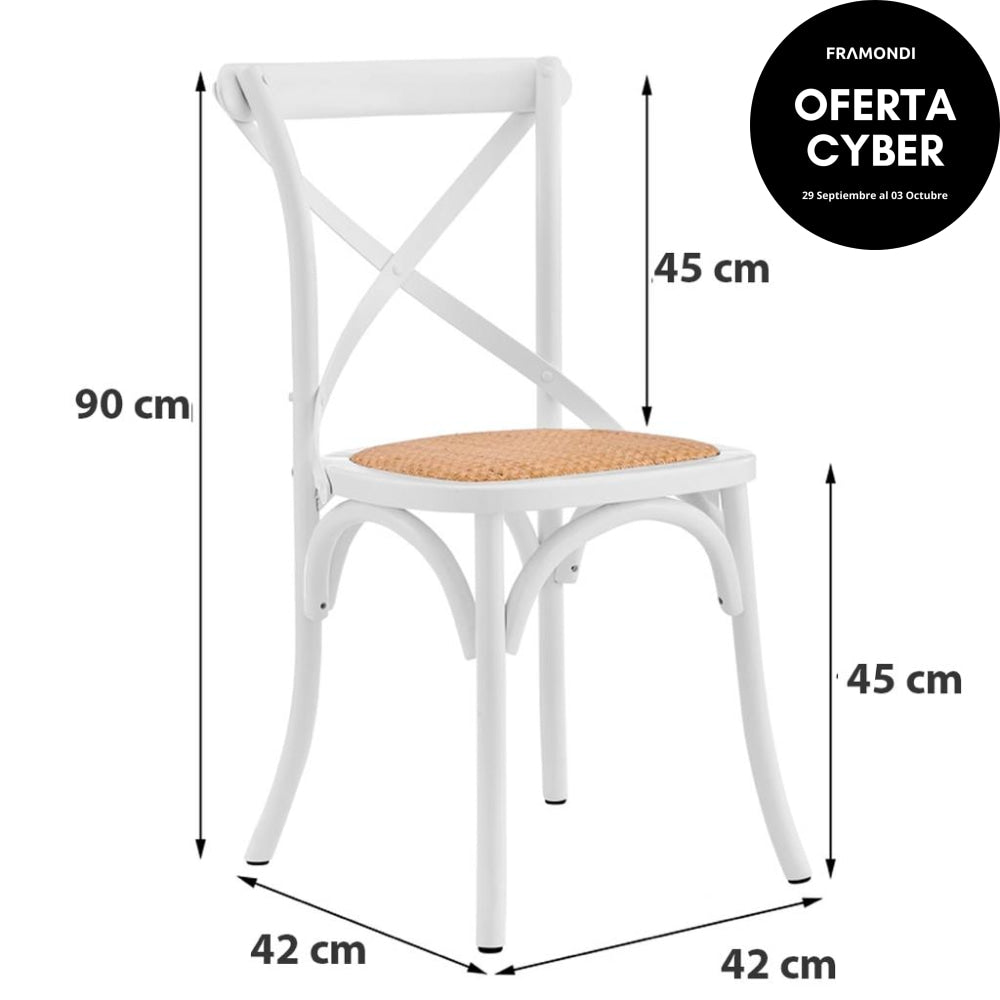 Silla Crossback Ceniza Sillas