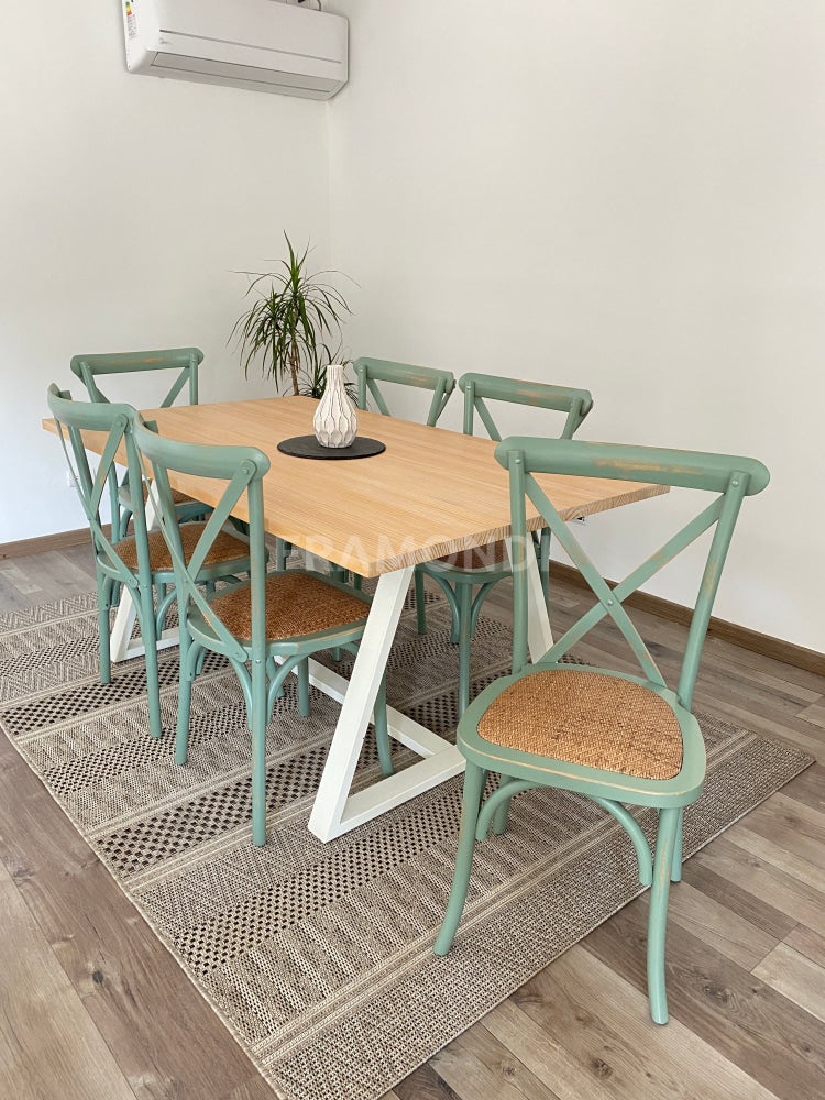 Silla Crossback Menta Vintage Sillas