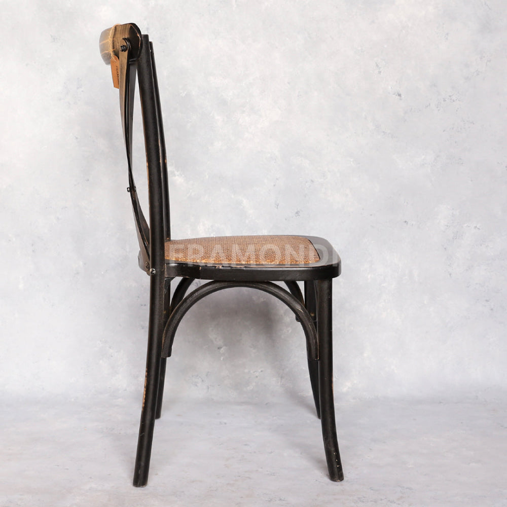 Silla Crossback Negra Vintage Sillas
