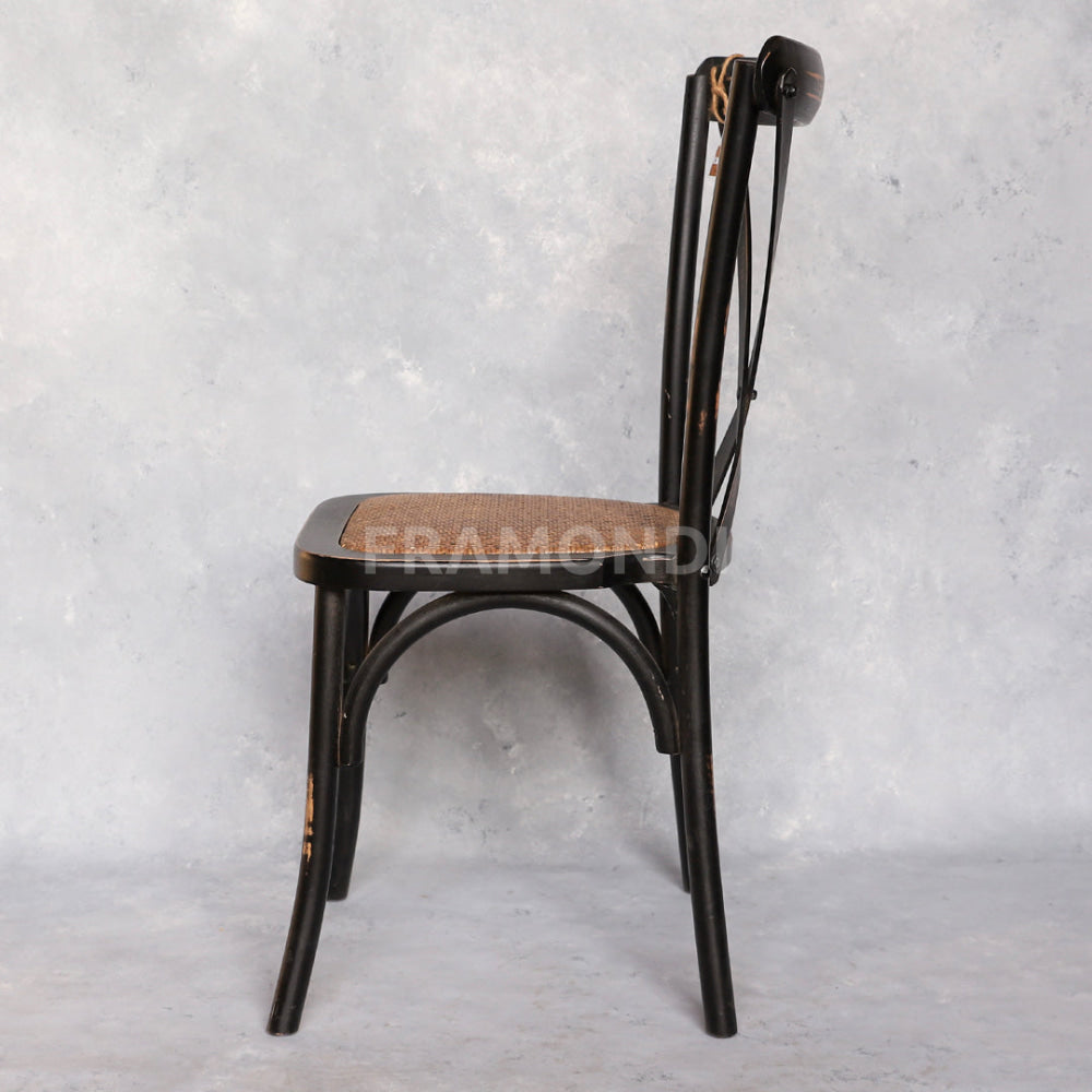 Silla Crossback Negra Vintage Sillas