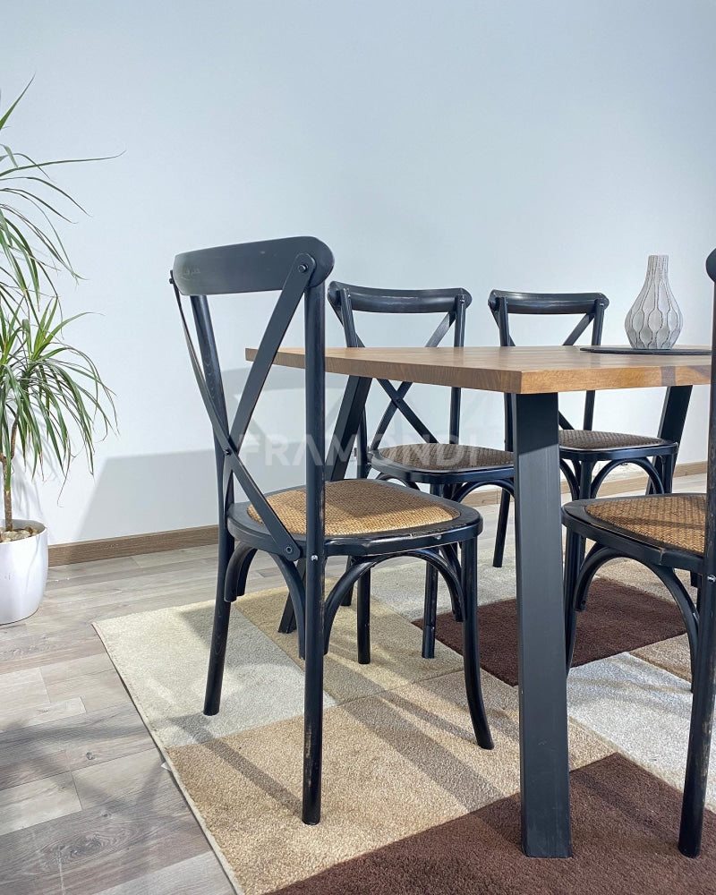 Silla Crossback Negra Vintage Sillas