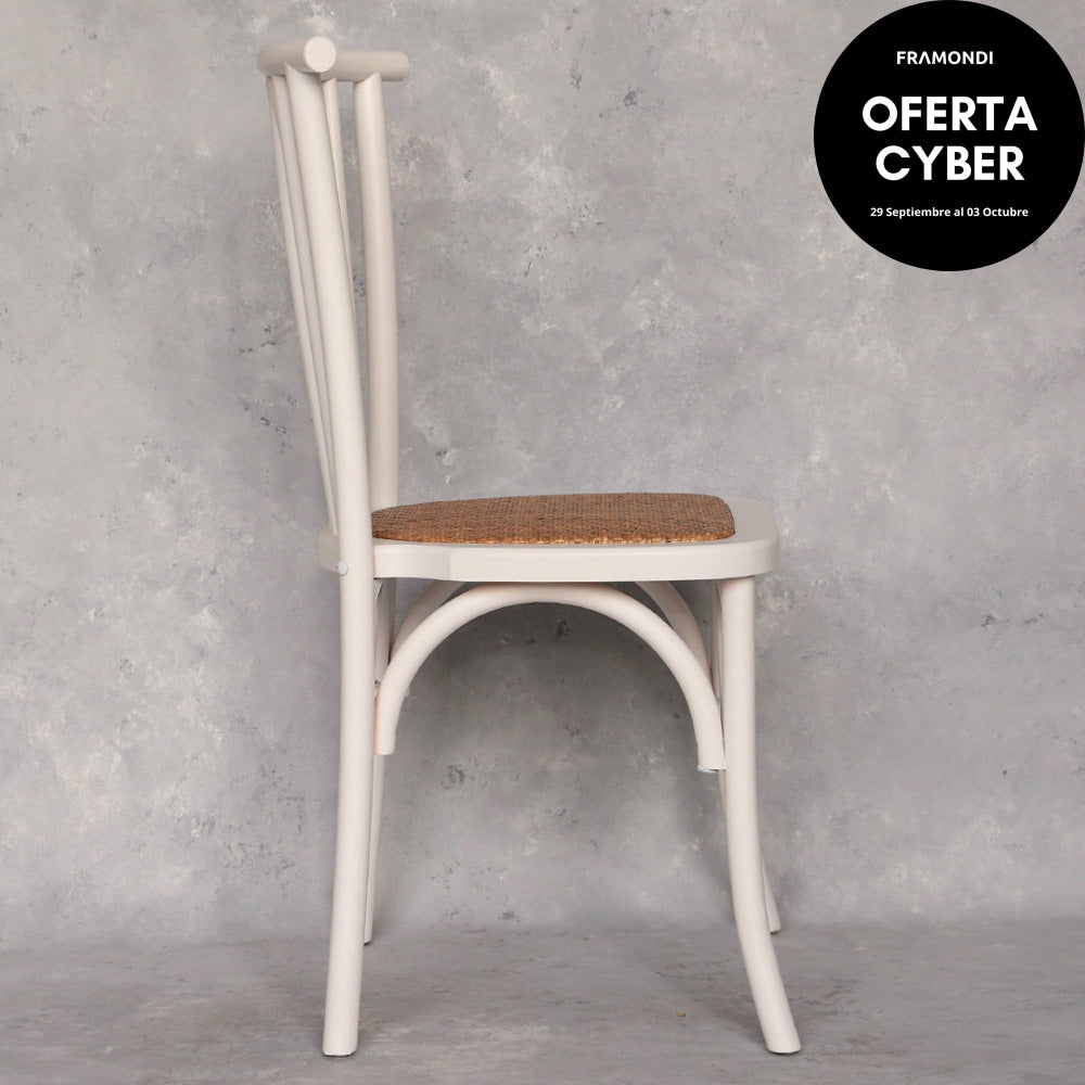 Silla Crosswood Blanca Sillas