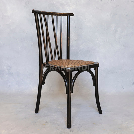 Silla Crosswood Negra Vintage Sillas