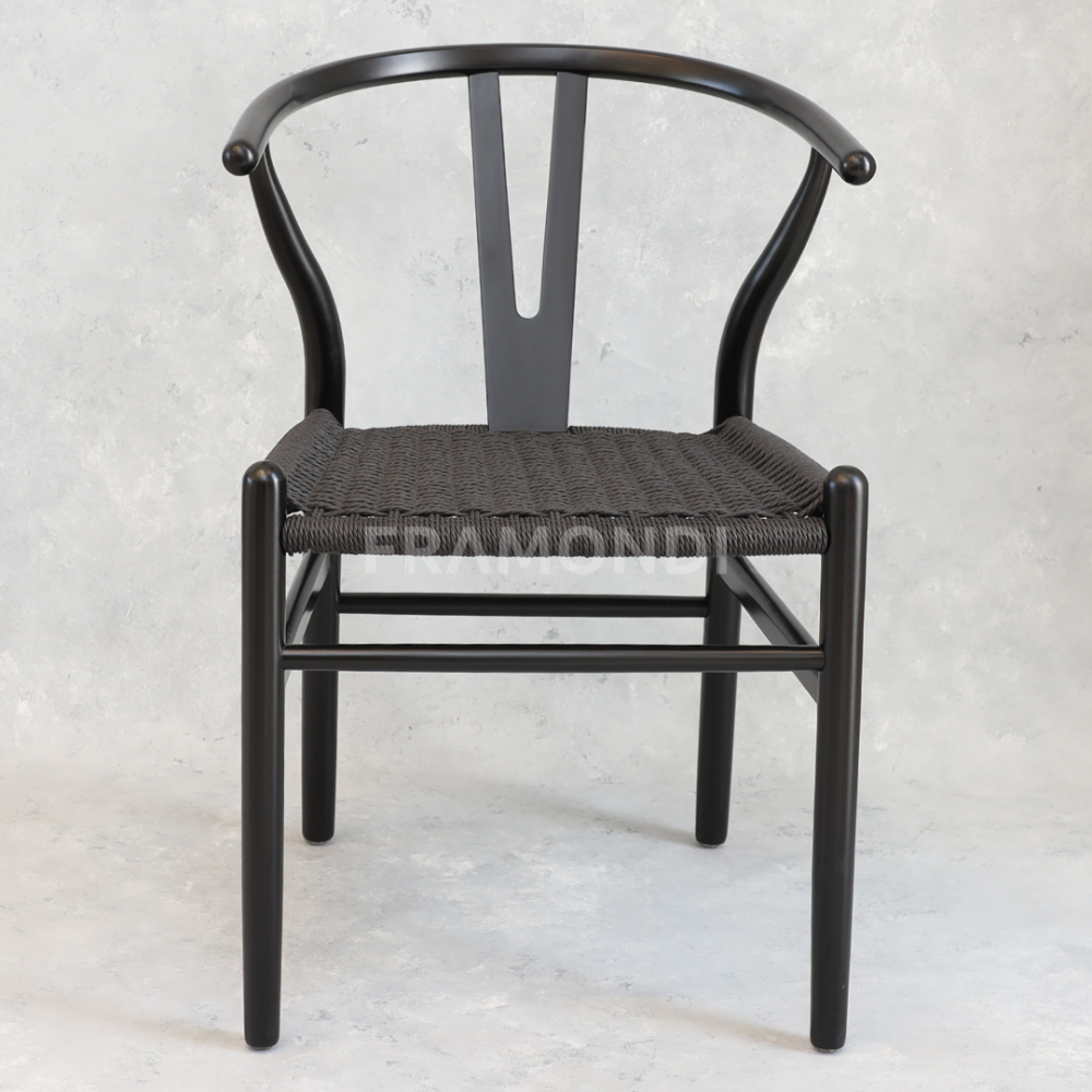 Silla Wishbone Luxury Black Sillas