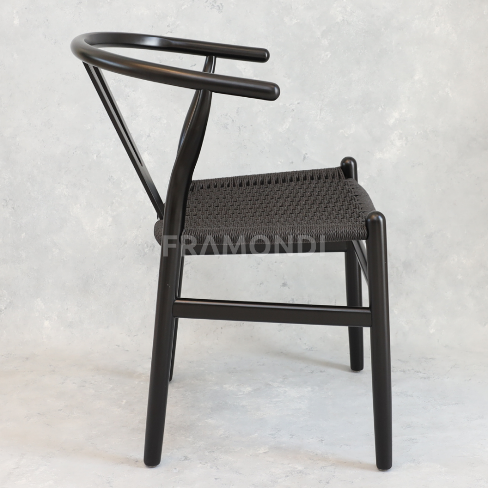 Silla Wishbone Luxury Black Sillas