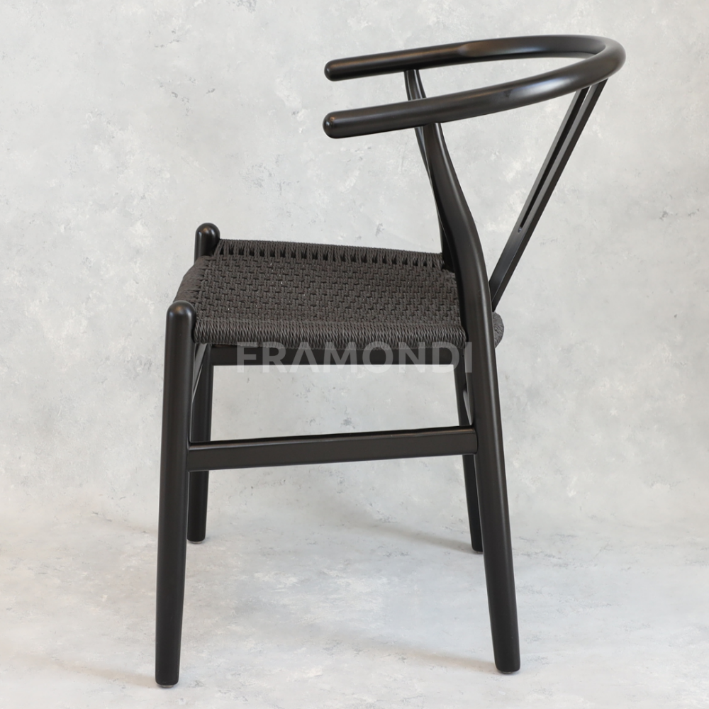 Silla Wishbone Luxury Black Sillas