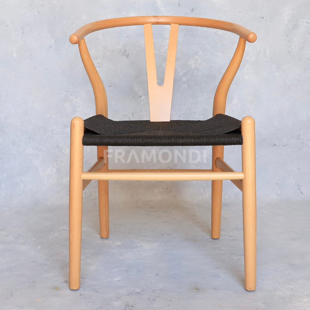 Silla Wishbone Natural Black Sillas