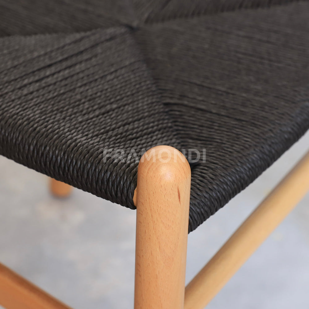 Silla Wishbone Natural Black Sillas