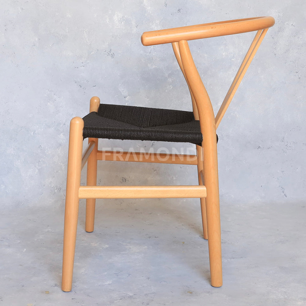 Silla Wishbone Natural Black Sillas