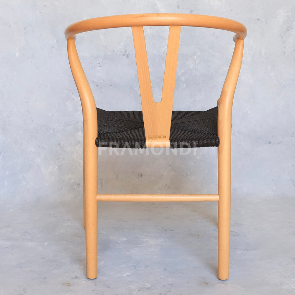 Silla Wishbone Natural Black Sillas