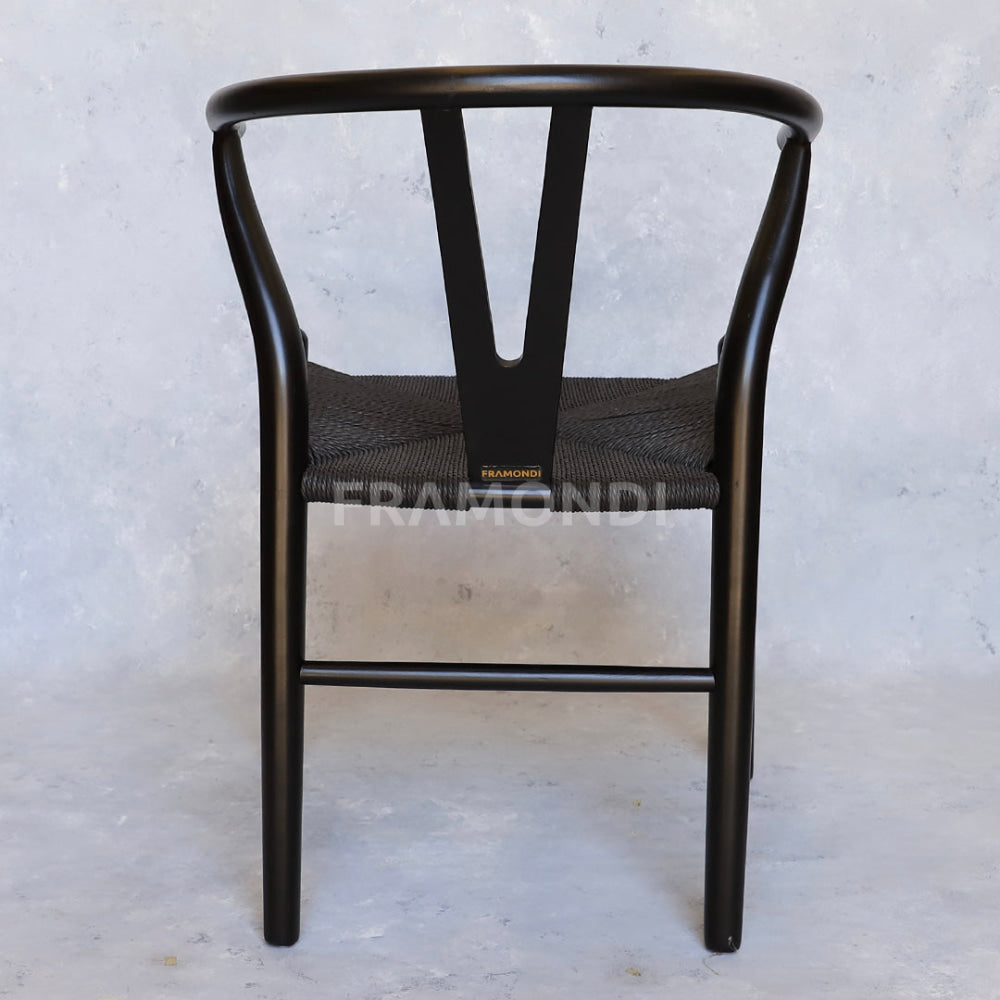 Silla Wishbone Negra Black Sillas