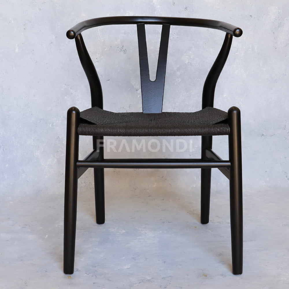 Silla Wishbone Negra Black Sillas