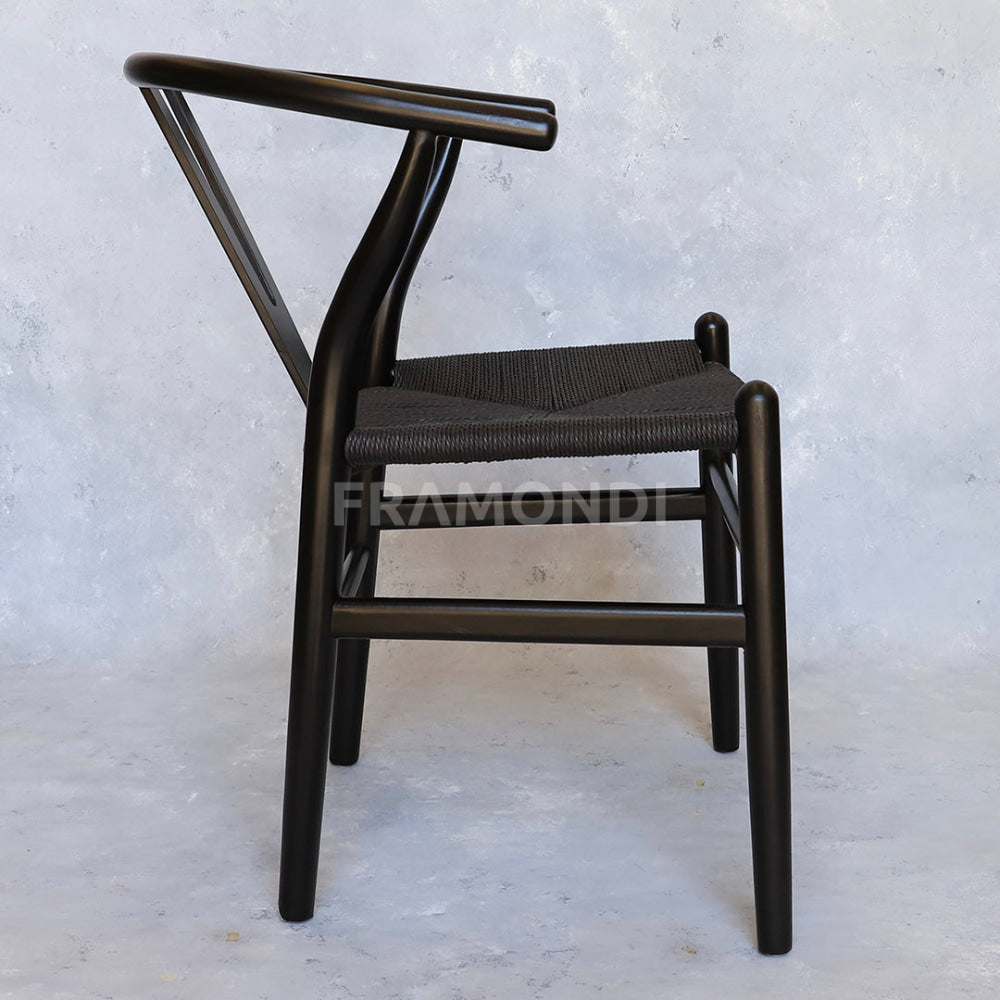 Silla Wishbone Negra Black Sillas