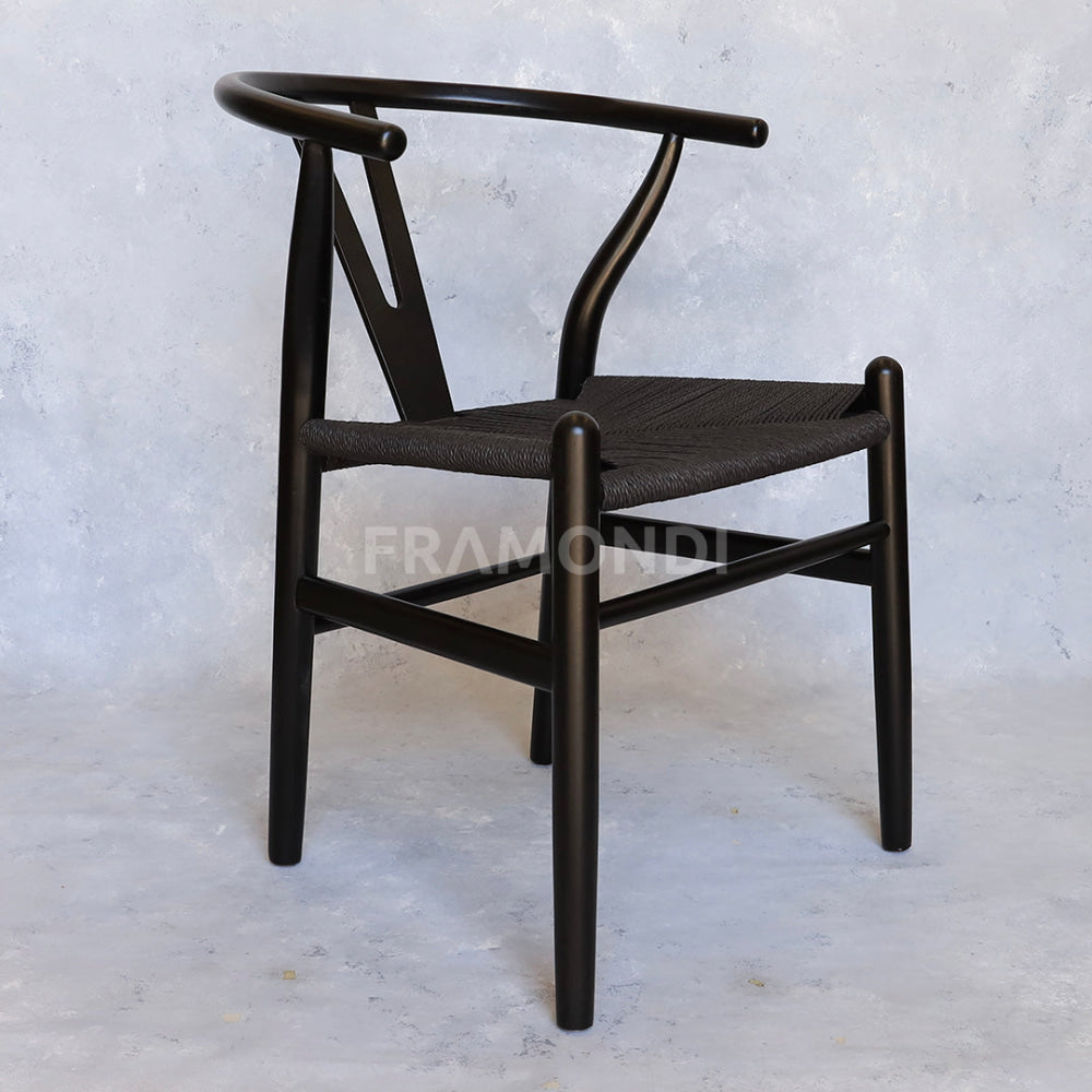 Silla Wishbone Negra Black Sillas