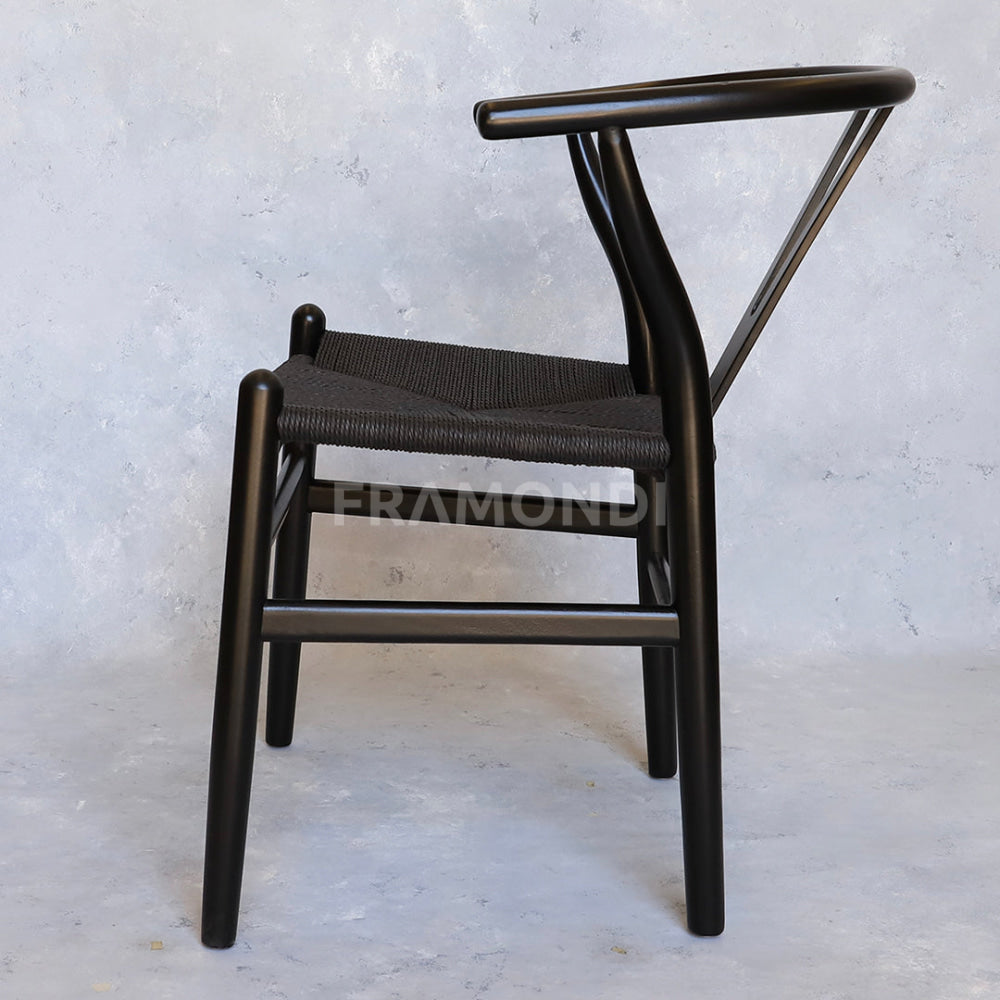 Silla Wishbone Negra Black Sillas