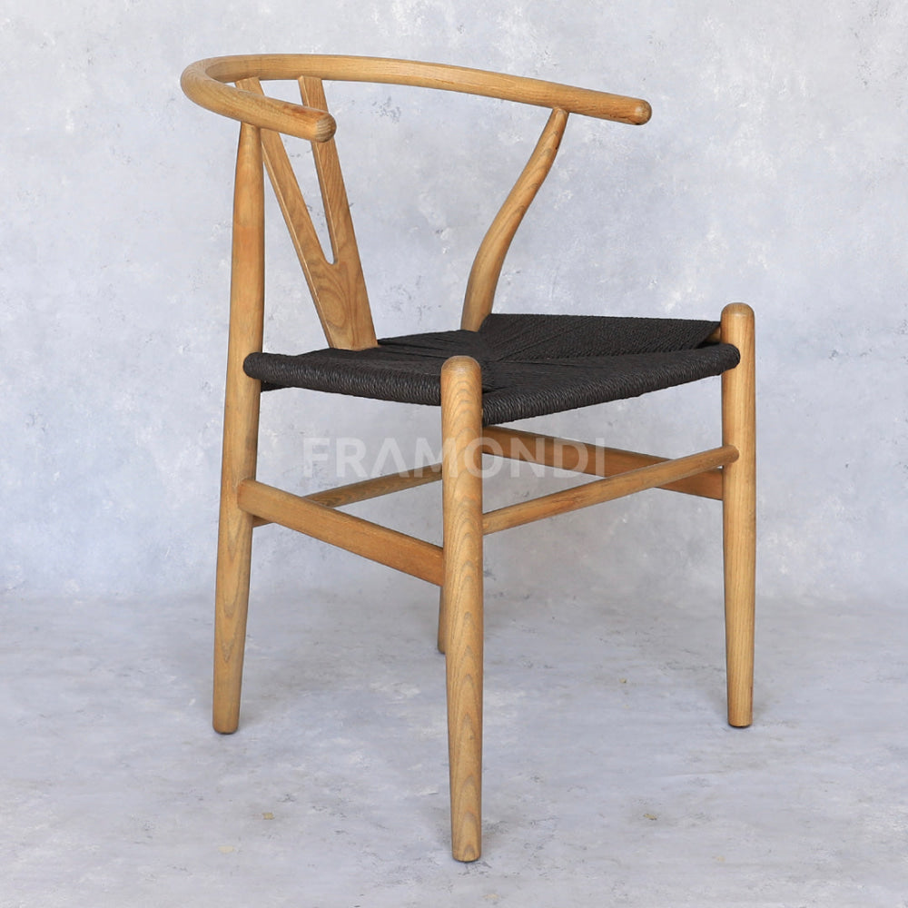 Silla Wishbone Roble Black Sillas