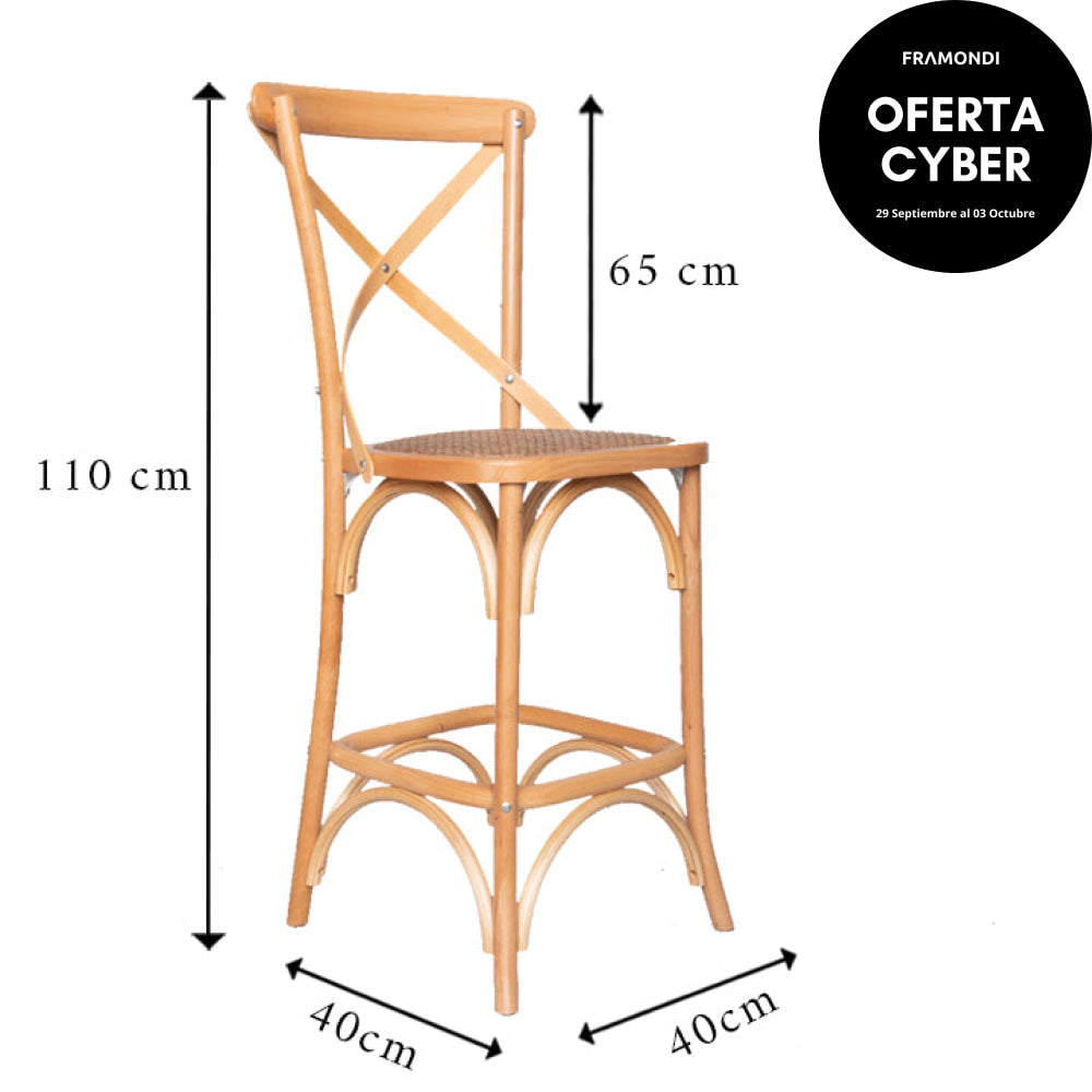 Taburete Crossback Natural Sillas