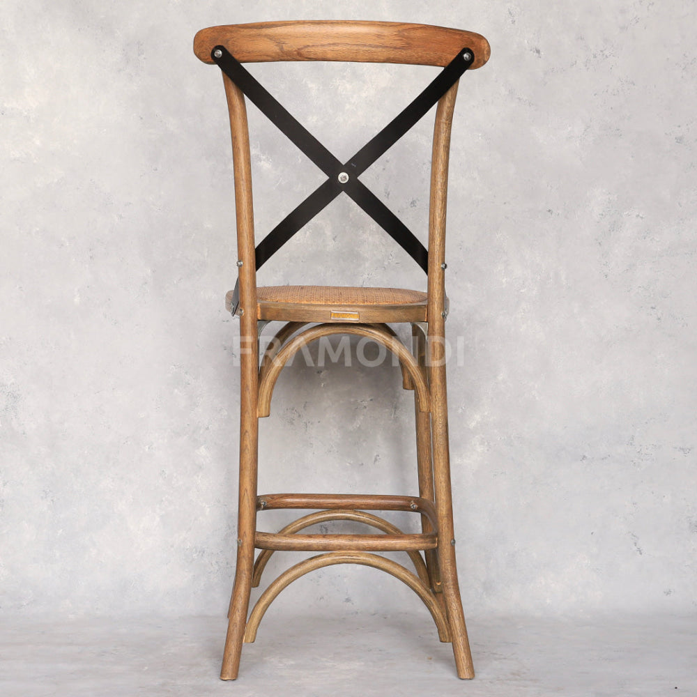 Taburete Crossback Roble Sillas