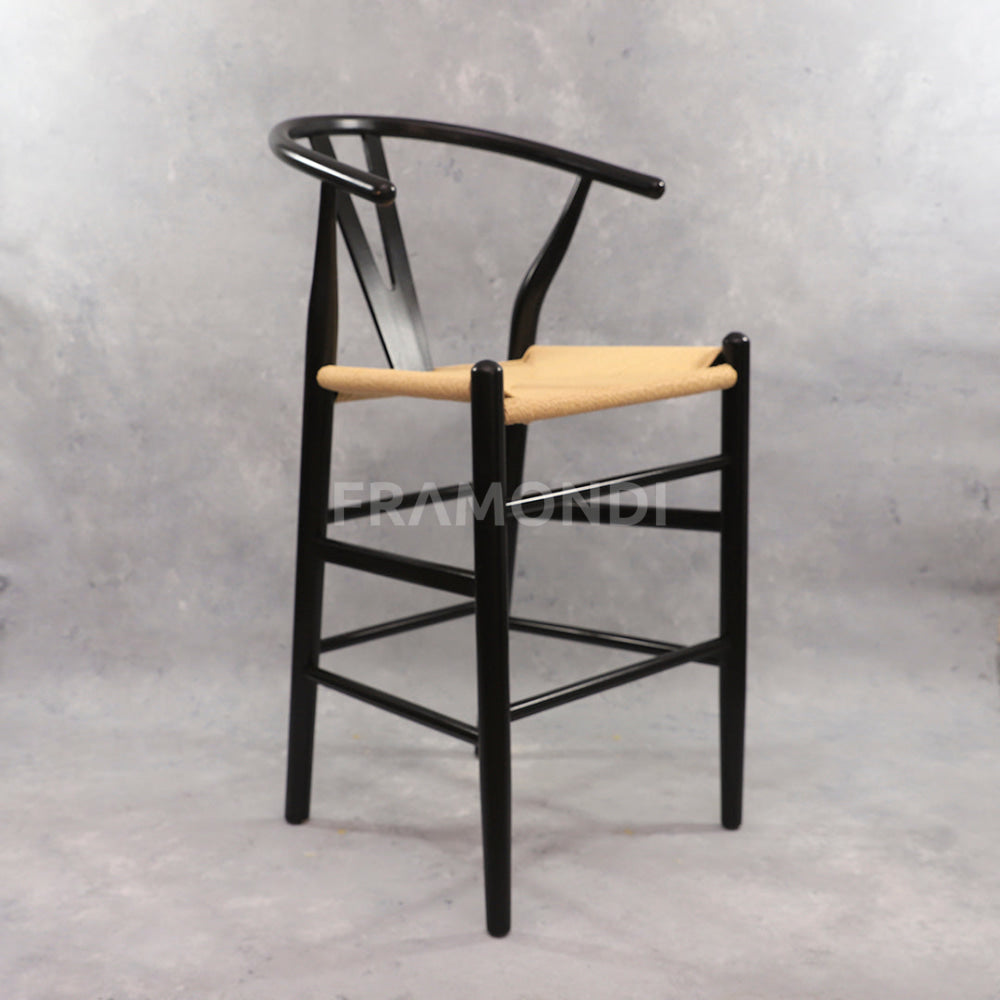 Taburete Wishbone Negro Sillas